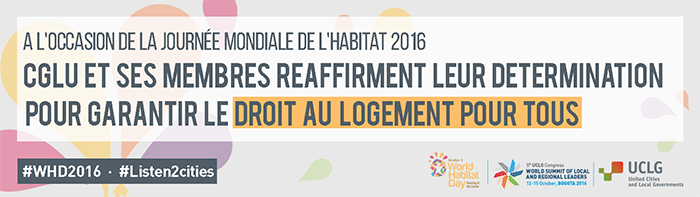 CGLU celebre la Jounee Mondiale de l'habitat