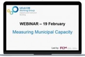 Subscribe for Webinar "Measuring Municipal Capacity" Capacity and Institution Building working Group