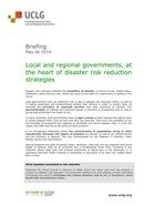 Local and regional governments, at the heart of disaster risk reduction strategies