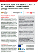 Nota Analítica #03 El impacto de la pandemia de covid-19 en las finanzas subnacionales