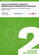 Hacia un concepto y Marco de Gobernanza de Emergencias Complejas