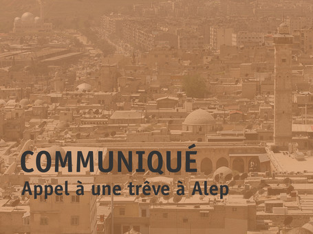 Appel à une trêve à Alep