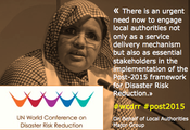 Fatimetou Mint Abdel Malick,  first preparatory committee meeting of the Third UN World Conference on Disaster Risk Reduction 